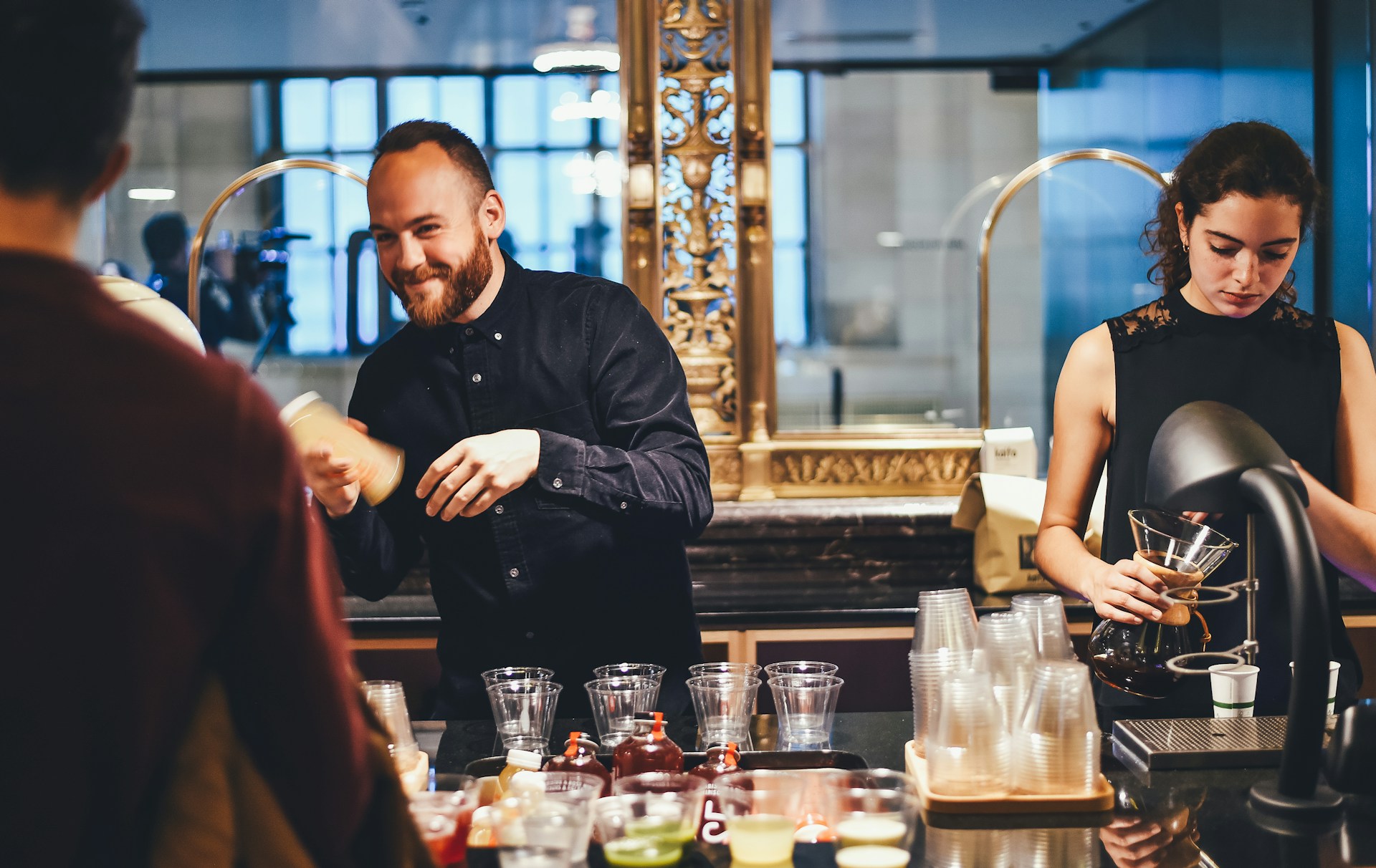 BistroBee restaurant management team working in a hospitality venue